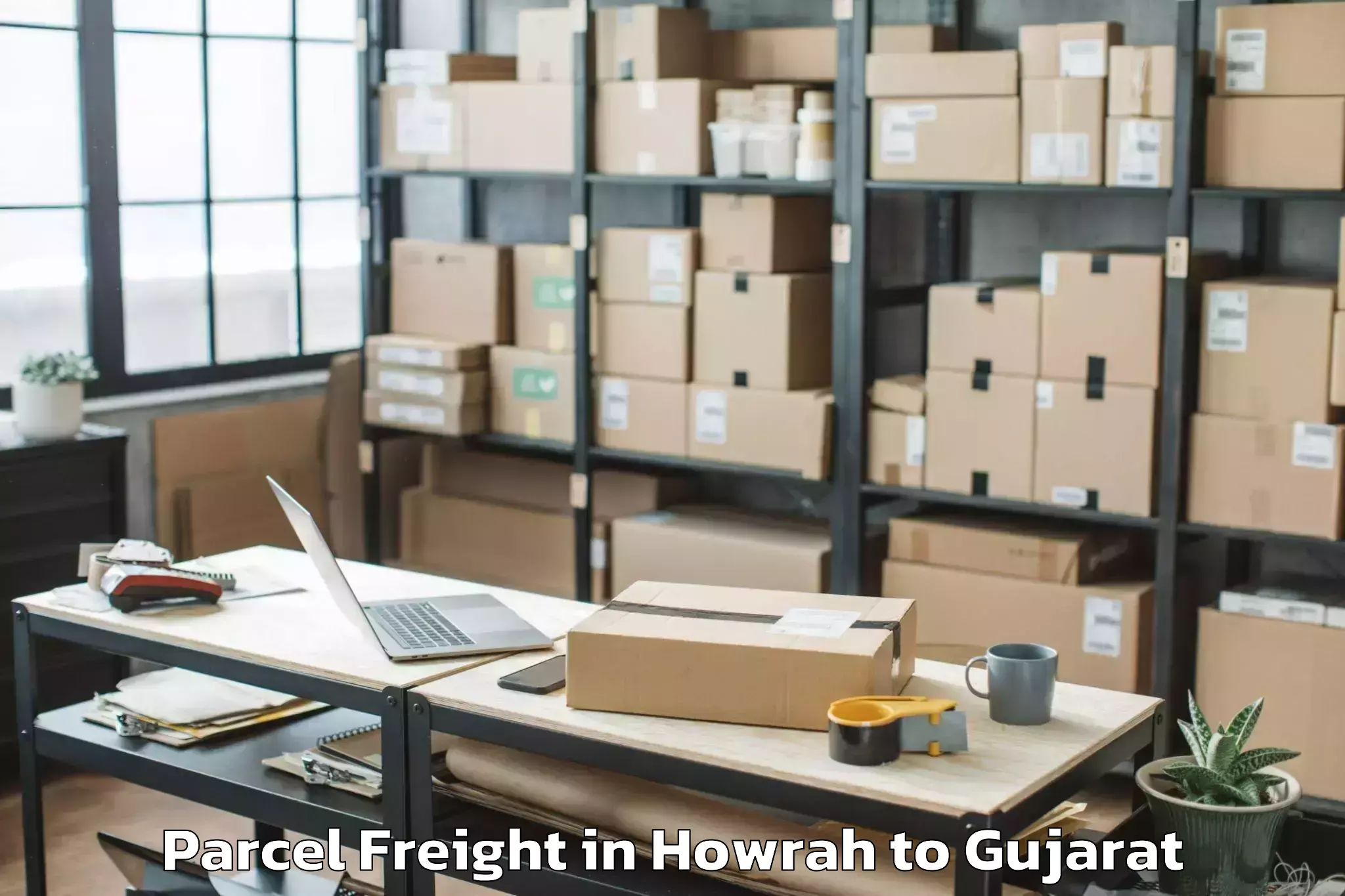 Book Howrah to Radhanpur Parcel Freight Online